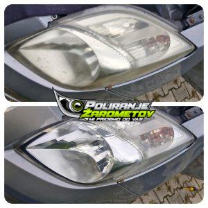 Poliranje žarometov Toyota Yaris.